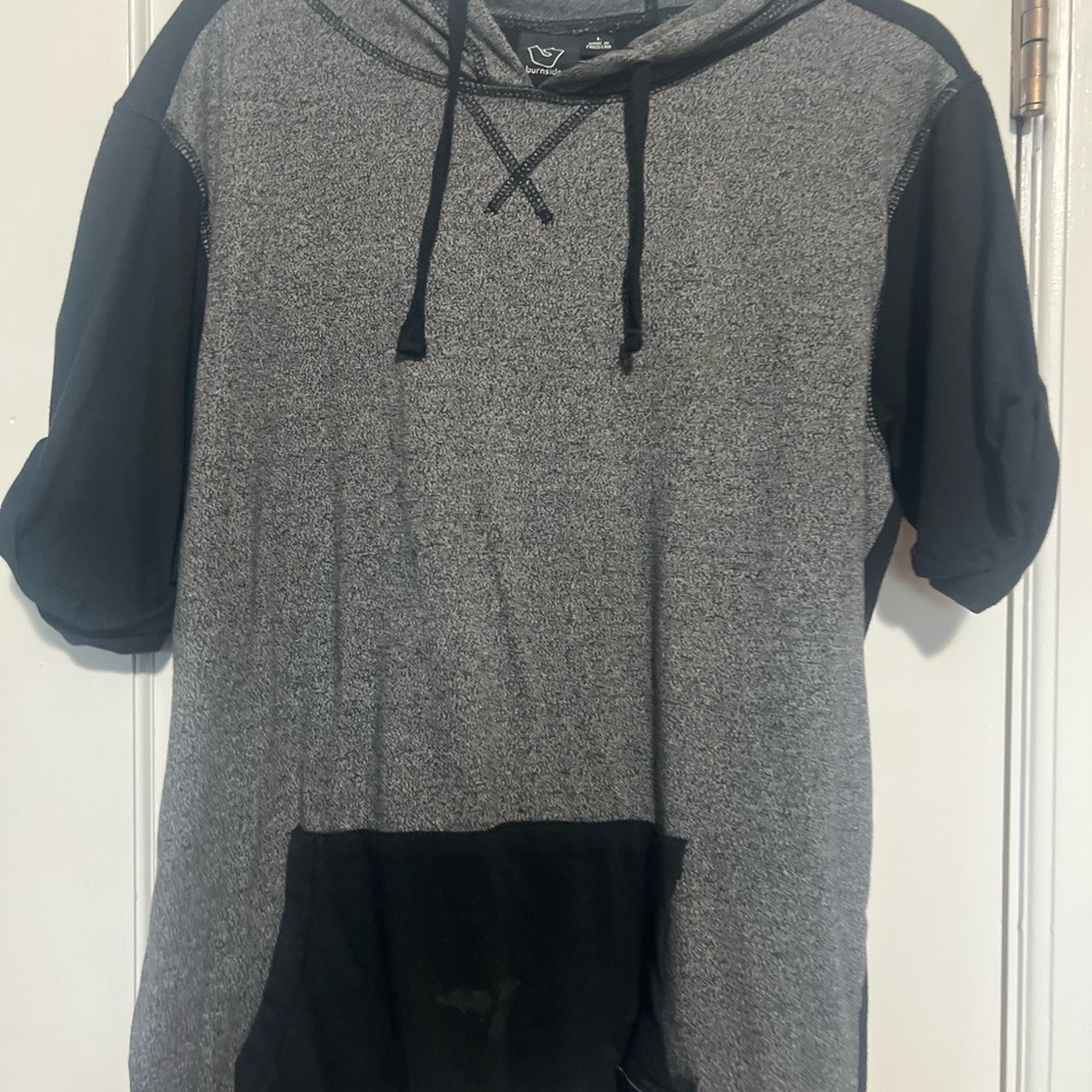 Burnside Charcoal and Black Hoodie